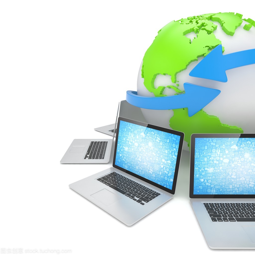笔记本电脑网络与地球计算机网络科技的交汇